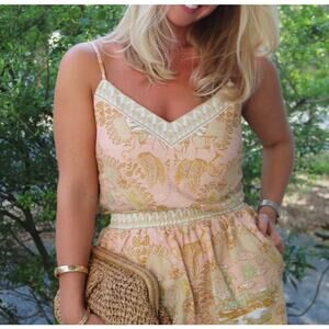 LASSURENAS Italian Coast Rose Tank Top size Small